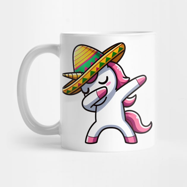 Dabbing Unicorn Funny Cinco De Mayo by valiantbrotha